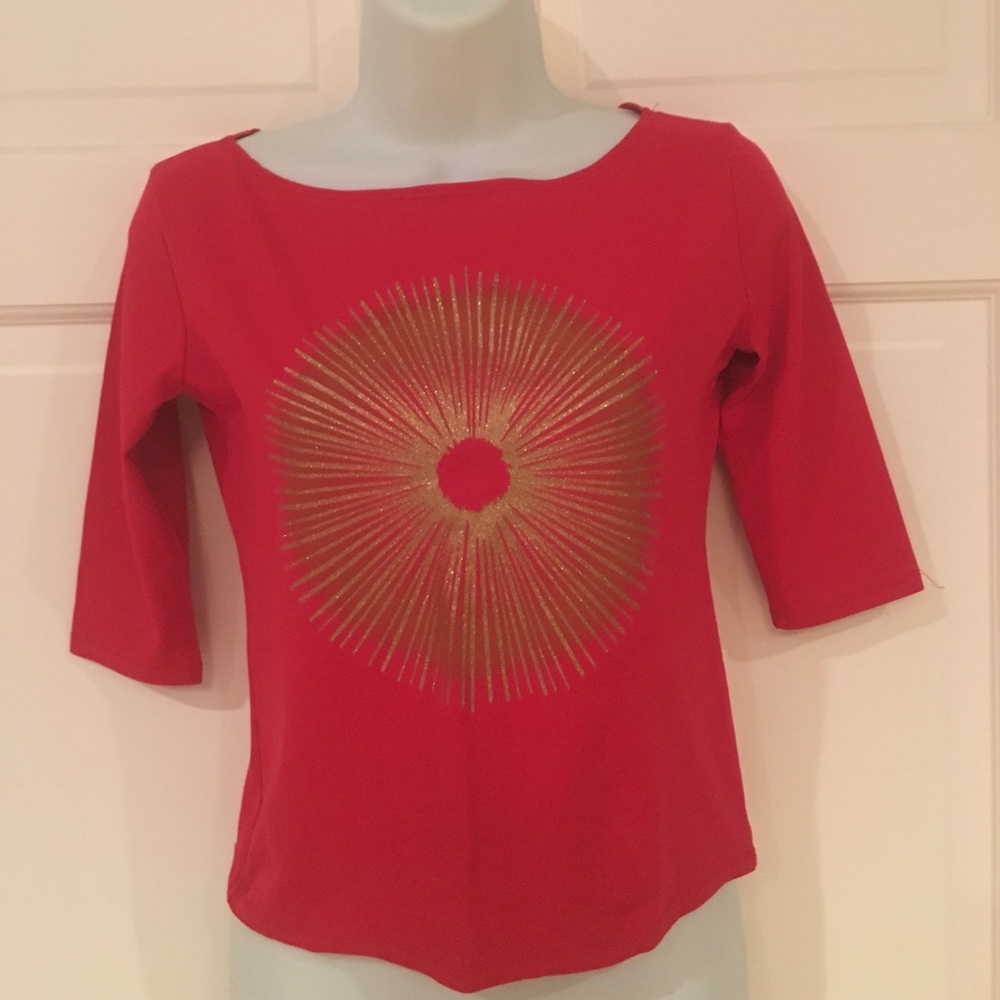 Great stretchy, soft 3/4 sleeve bright 💥 🌟 Burst